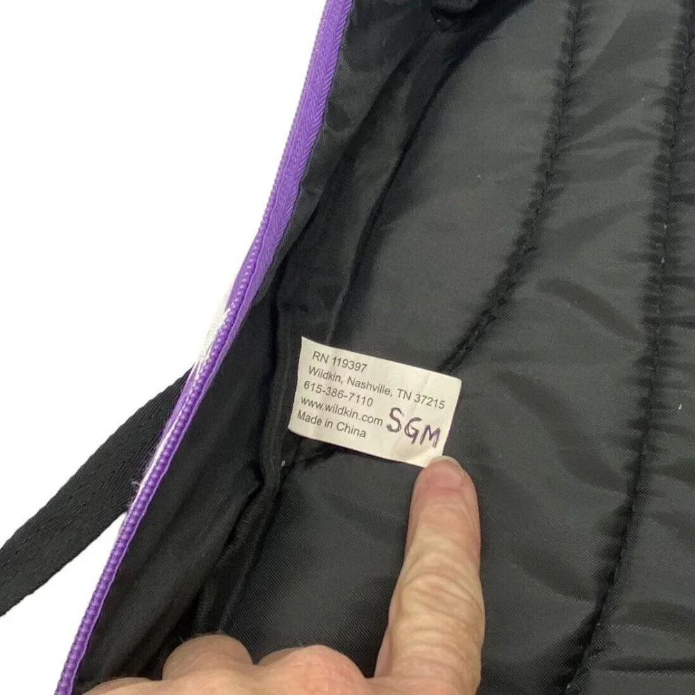 Wildkin Kids Zip 2 Compartment Backpack Overnight School Bag Purple Wishbone EUC